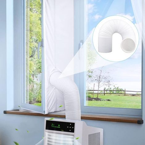 Elle – Tuyau d'évacuation flexible pour climatiseur mobile – PVC blanc – Diamètre 15 cm – Longueur 300 cm – Installation facile et étanche