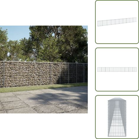 vidaXL Gabione mit Deckel 1000x50x100 cm Verzinktes Eisen (1/5)