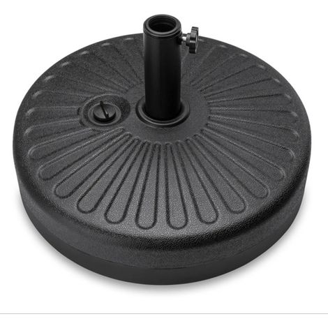 Pied de Parasol Rond Socle de Parasol Base de lestage Sable et Eau pour Ø25-54 mm Noir (1/4)