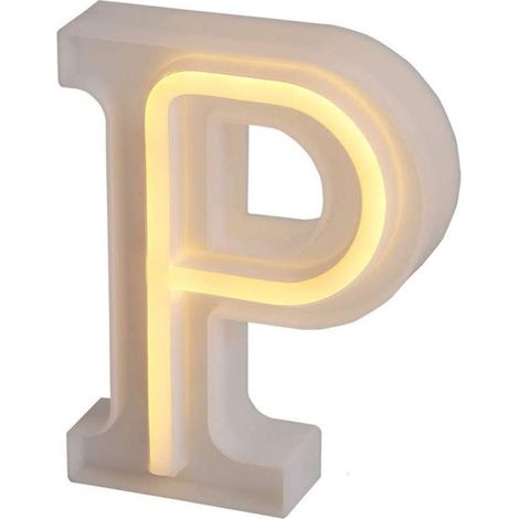 Lettere luminose neon a led luci alfabeto P luminoso per decorazione casa compleanni nozze festa bar eventi luce calda (1/5)