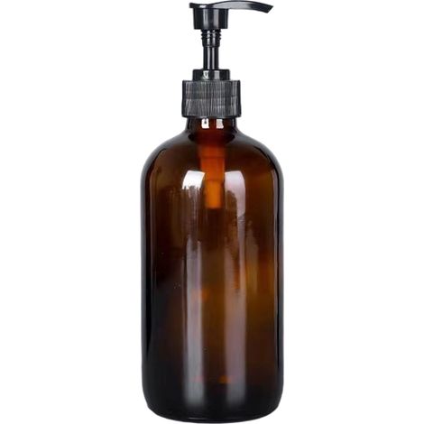 Filiyano-Flacons en verre ambré polyvalents avec fermeture étanche - Usage domestique et commercial - Pompe à lotion de 500 ml (1/5)