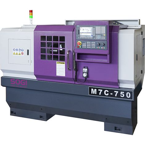 Tornio CNC ad autoapprendimento SOGI M7C-750 - 540x750 - controllo numerico Siemens 808DA - Pb 82 mm + accessori (1/5)