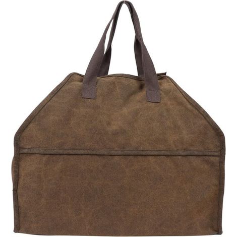 Sac de Transport de bûches en Toile Portable, Sac fourre-Tout de Rangement pour Bois de Chauffage, Sac de Transport de Bois de Chauffage Robuste pour cheminée, Camping, Barbecue, (1/4)