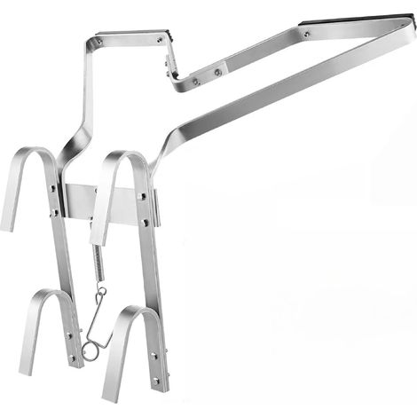 Stabilisateur d'Échelle en V, Écarteur de Mur pour Tous Types d'Échelles, Aluminium Léger (Argent), Installation Sans Outil, Nettoyage de Toit et Gouttière, Capacité de Charge 150 kg (1/5)