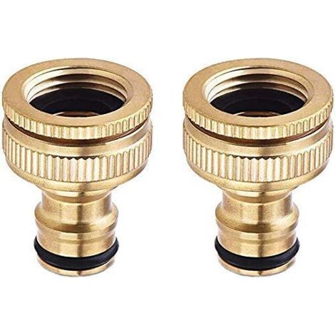 2pcs copper standard connection water connector 4 minutes 6 minutes pacifier car wash water gun accessories water pipe hose quick connection 4 6 minutes inner teeth (1/4)
