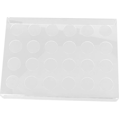 Plateau de rangement pour capsules de café, pouvant contenir 24 capsules, en acrylique transparent en forme de U, pour plan de travail de cuisine. (1/5)