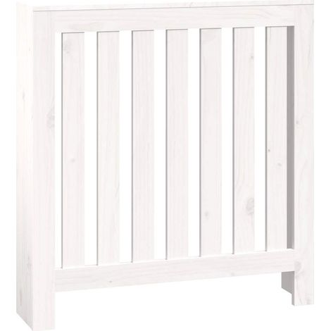 Copertura Termosifone Bianca 79,5x19x84 cm Legno Massello Pino vidaXL