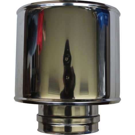 Sivac – Chapeau anti-intempérie inox 150mm – Emboîtement femelle – Accessoire pour fumisterie – Résistant aux intempéries