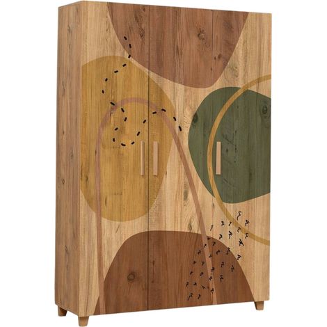 Dmora – Garde-robe 3 portes 120x48x189 cm – Panneau mélaminé – Armoire moderne avec rangement optimisé – Finition mate - 120x48h189