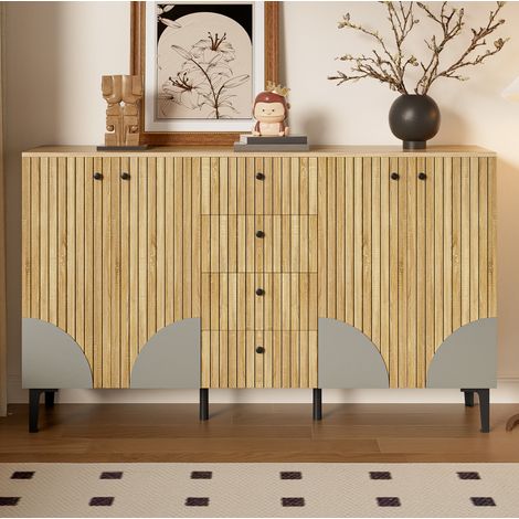 Schrank Sideboard Aufbewahrung 160 cm Holz OKMYHOME (1/5)