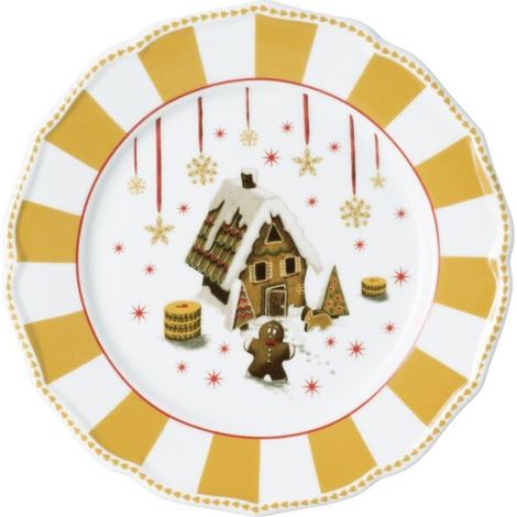 Collection de Noël Christmas Love beige Assiette plate 22 cm (1/3)