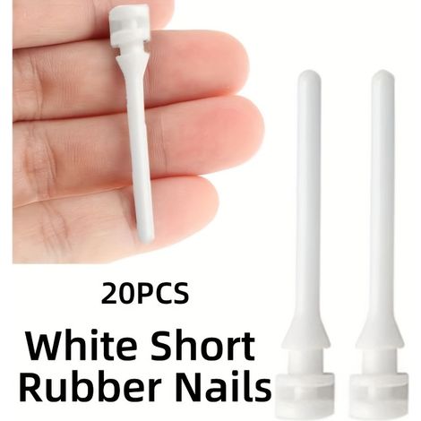 Support anti-vibration à rivet caoutchouc visseur pour absorption du bruit de ventilateur – Clous amortisseurs, 20 pièces, Blanc (1/5)