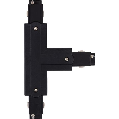Conector Right Side Tipo T para Carril Trifásico Negro