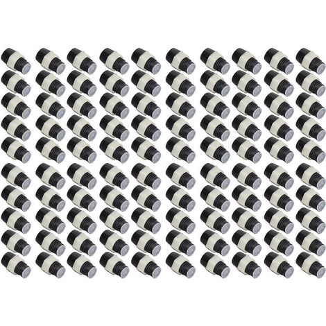 Kit de 100 supports LED 5 mm en plastique, clips de fixation pour panneaux, noir. (1/5)
