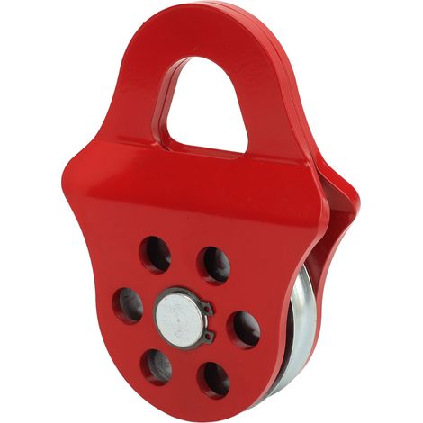 Poulie de treuil robuste de 4 tonnes, rouge, adaptée aux camions, tracteurs, véhicules tout-terrain et véhicules polyvalents. (1/5)