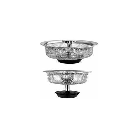 Lot de 2 filtres d'évier en acier inoxydable avec bouchon réglable en hauteur – (1/5)