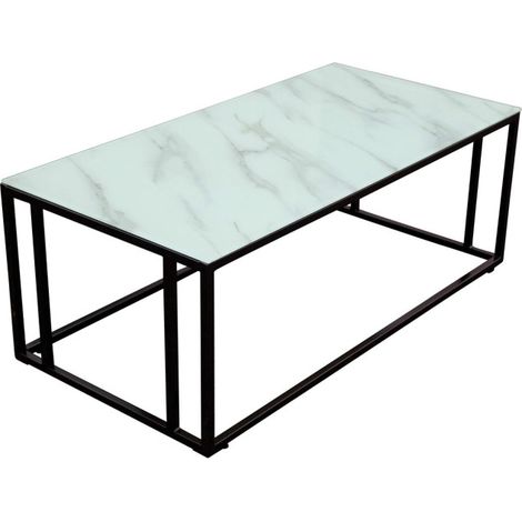 Table Basse Design "Rock" 120cm Blanc (1/5)