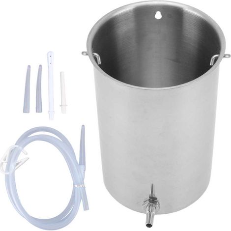 Seau à lavement en acier inoxydable de qualité alimentaire, kit de seau à lavement à café pour le nettoyage et la détoxification à domicile (1/5)