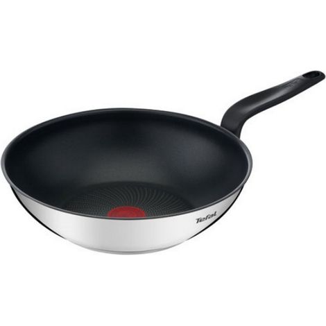 sartén wok de acero inoxidable 28cm - E3091904 - Tefal -