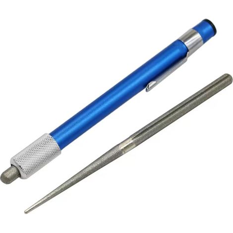 Aiguiseur de couteaux, stylo aiguiseur, aiguiseur diamant portable, multifonctionnel, adapté à la pêche en plein air (lot de 2 pièces)