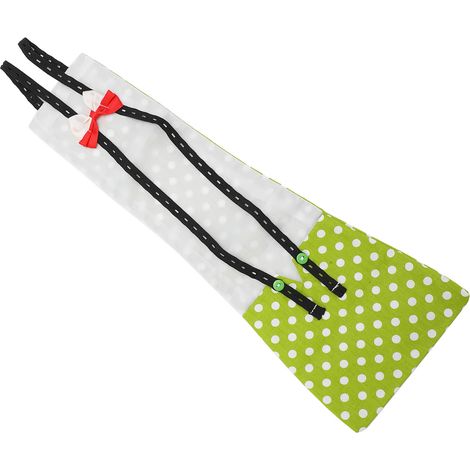 Couches pour poules et canards - Ajustables, imperméables, lavables et réutilisables - Vert à pois blancs - Taille XS (1/5)