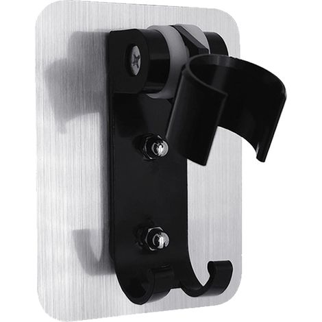Support de Douche Mural Réglable - Acier Inoxydable 304 - Compatible Tête de Douche Portable 3/4 Pouces - Rotation 55° - Fixation Vis ou Colle - 1 Pièce (1/5)