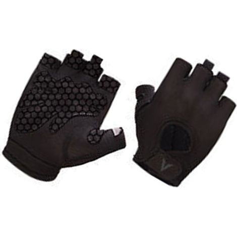 Gants de sport ajourés respirants antidérapants pour musculation, demi-doigts avec sangle de poignet, fitness gym, noir, taille L (1/5)