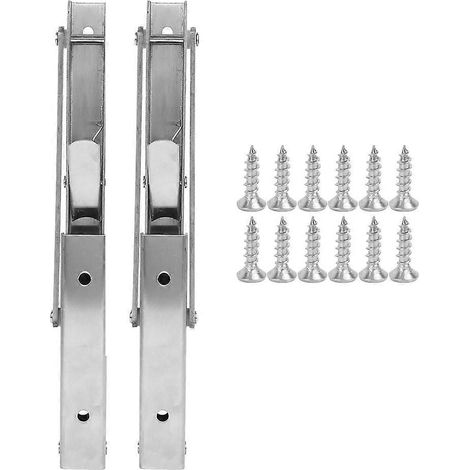 Support mural triangulaire en acier inoxydable, lot de 2 équerres pliables robustes pour étagère, fixation lourde (1/5)