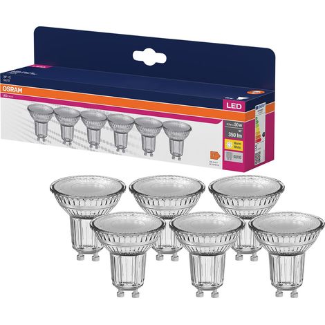 Ampoule LED OSRAM PAR16, 6 pièces, GU10, 4,3 W, 350 lm, 2700 K