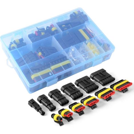 Connecteurs électriques étanches 1-6 broches pour voiture, boîtier à fusibles, kit de fiches et cosses (1/5)