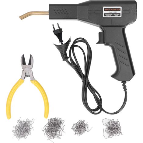 Agrafeuse à chaud 50W Soudeurs Outils de garage Kit de réparation de pare-chocs de voiture Machine de réparation de soudage noirEU Plug 220V (1/5)