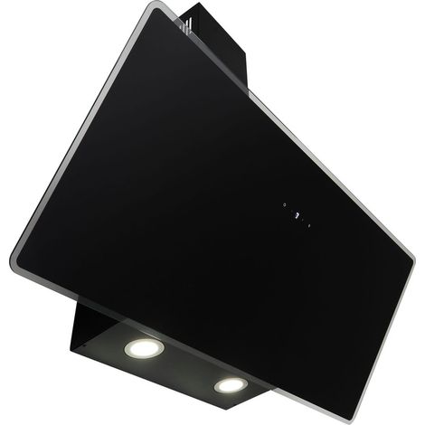 Dunstabzugshaube Schräghaube Kopffrei 90 cm Schwarz Wandhaube LED Respekta