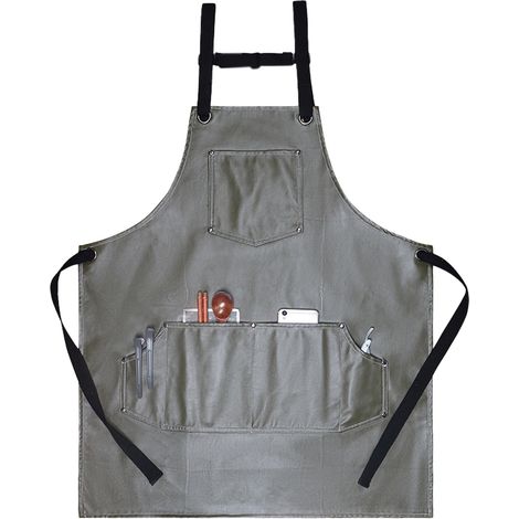 Tablier Barbier - Tablier Coiffeur Imperméable - Pour Coupe de Cheveux Professionnelle - Ajustable avec Fermoir - 1 Pièce (1/5)