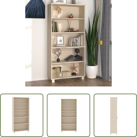 Holzbeistellschrank - Highboard HAMAR Massivholz Kiefer Honigbraun (1/5)