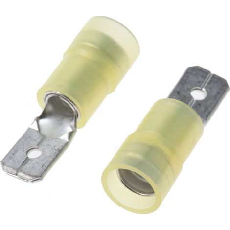 Cosse faston RS PRO, Isolé, Jaune