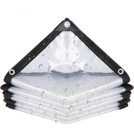 Sollbry 1x2m Bâche Étanche Transparente avec Œillets, Bâche Imperméable pour Poulailler, Bache Transparentes Exterieur Plastique, Bâches De Protection Résistante À La Poussière Et À La Pluie (1/5)