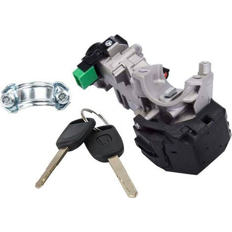 Cylindre de verrouillage du contacteur d'allumage pour transmission automatique + 2 clés pour les modèles Accord, CR-V et Fit de 2003 à 2011. 35100-SDA-A71 (1/3)