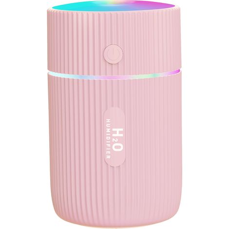 Humidificateur d'air, mini humidificateur ultrasonique, arrêt automatique et veilleuse colorée, humidificateur portable USB pour voiture et maison (r (1/5)