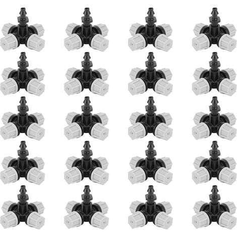 20PCS Cross Misting Sprinkler with Barbed Connector Garden Irrigation Accessories Fittings