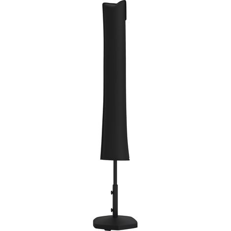Wasserdichte Schutzhülle für Gartenschirme aus robustem Oxford-Gewebe 420D mit Reißverschluss, 178 x 25/35 cm, Schwarz