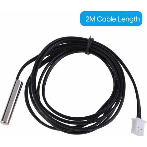 1 Temperaturfühler, 2 m Thermistor, kompakt, hochpräzise, für Aquarium, Klimaanlage, Kühlschrank (1/5)