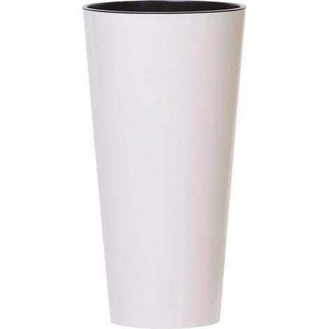 Maceta blanca con tubo de drenaje DTUS300-S449