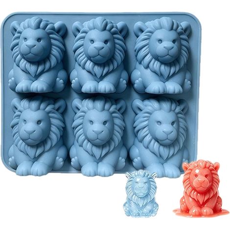 À Glaçons Amusants Lion Mâle 3D Démoulage Facile 6 Compartiments (1/5)