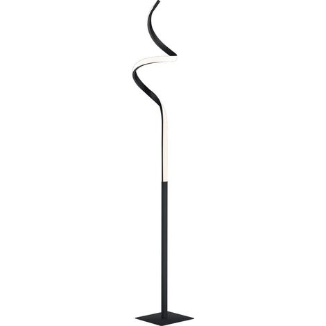 Lampadaire LED en métal noir mat avec variateur d'intensité 11 W (1/5)