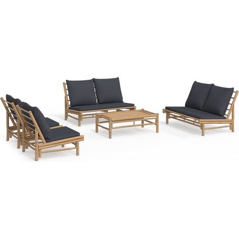 Maison Exclusive - 5-tlg. Garten-Lounge-Set mit Dunkelgrauen Kiss