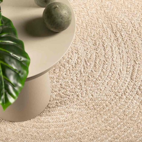 Teppich ZIZUR Beige 120x170 cm Jute-Optik Indoor und Outdoor