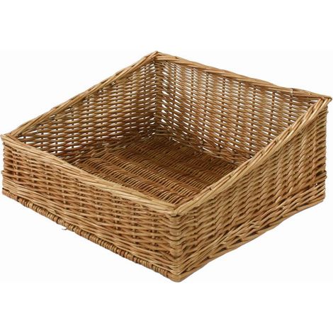Cesta espositore in vimini media cm 45x45xh21/12