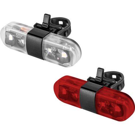 Luz trasera y delantera para bicicleta Rebel LED USB (2 unidades) (1/4)