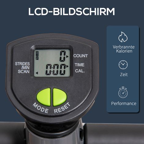 Stepper avec écran LCD 55 x 44 x 108cm Acier Gris+Vert+Noir (1/5)