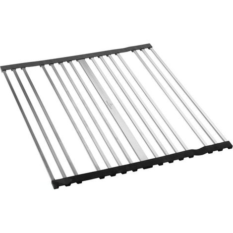 Villeroy & Boch – Panier égouttoir d'évier déroulable en inox brossé – Résistant à la chaleur jusqu'à 280 °C – Facile à nettoyer – Dimensions 43,9 x 45 cm (1/4)